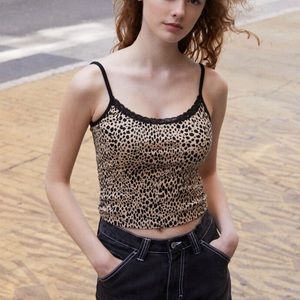 John Galt Leopard Belle Tank Top